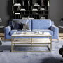 Hanah Home Forteaus - Gold Mesa de Centro Moderna Dorado y Blanco